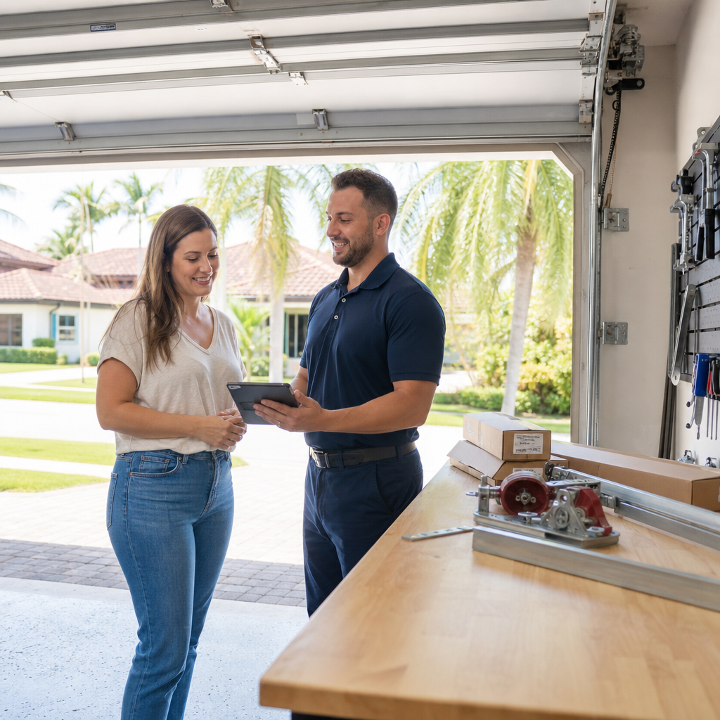 Illustration for garage door parts in Golden Glades