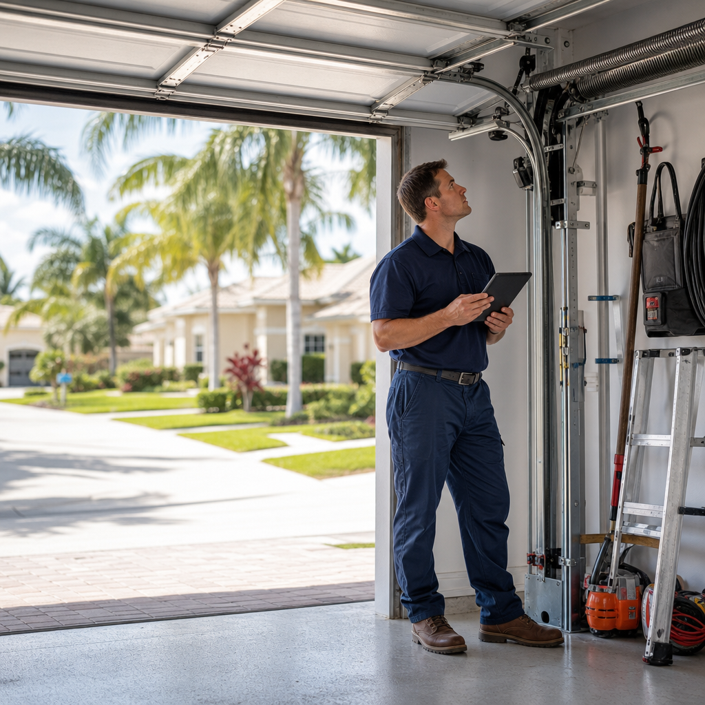 Illustration for garage door cable repair in West Little River