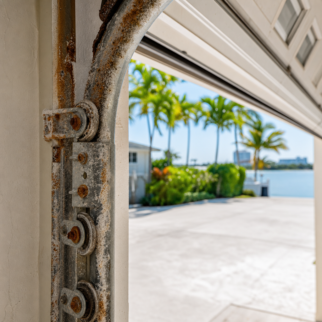 Illustration for garage door roller repair in North Miami Beach