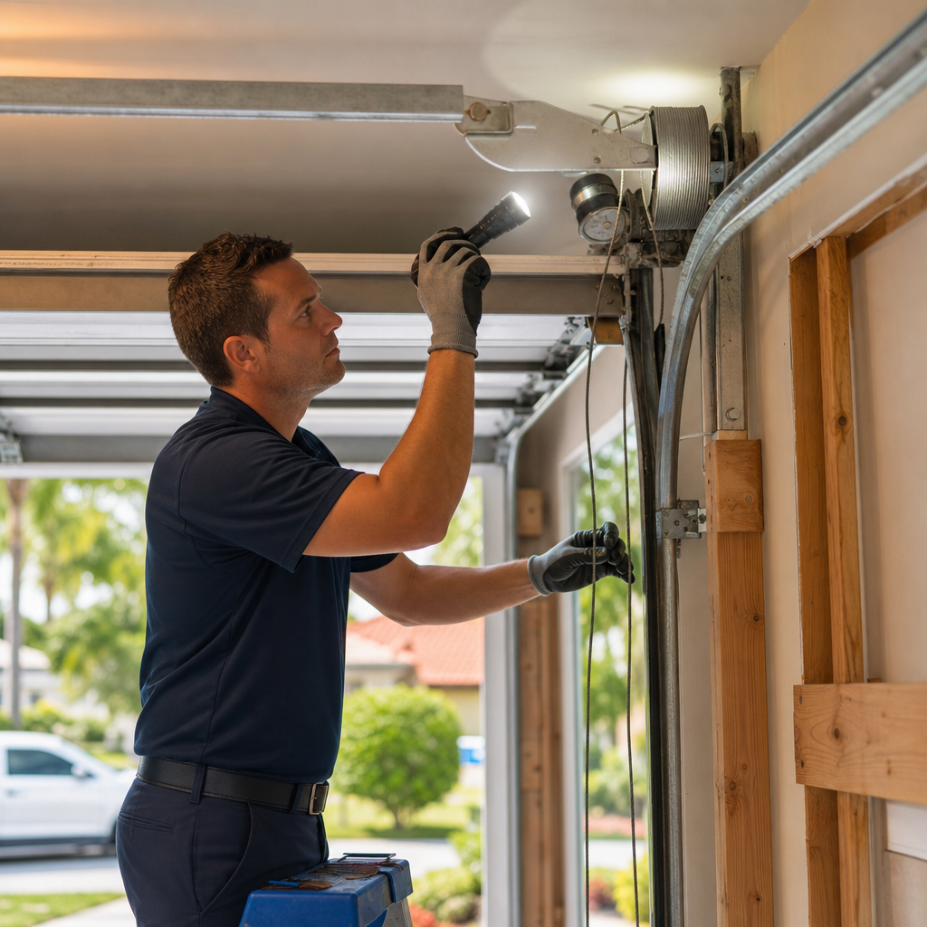Illustration for garage door cable repair in Golden Glades