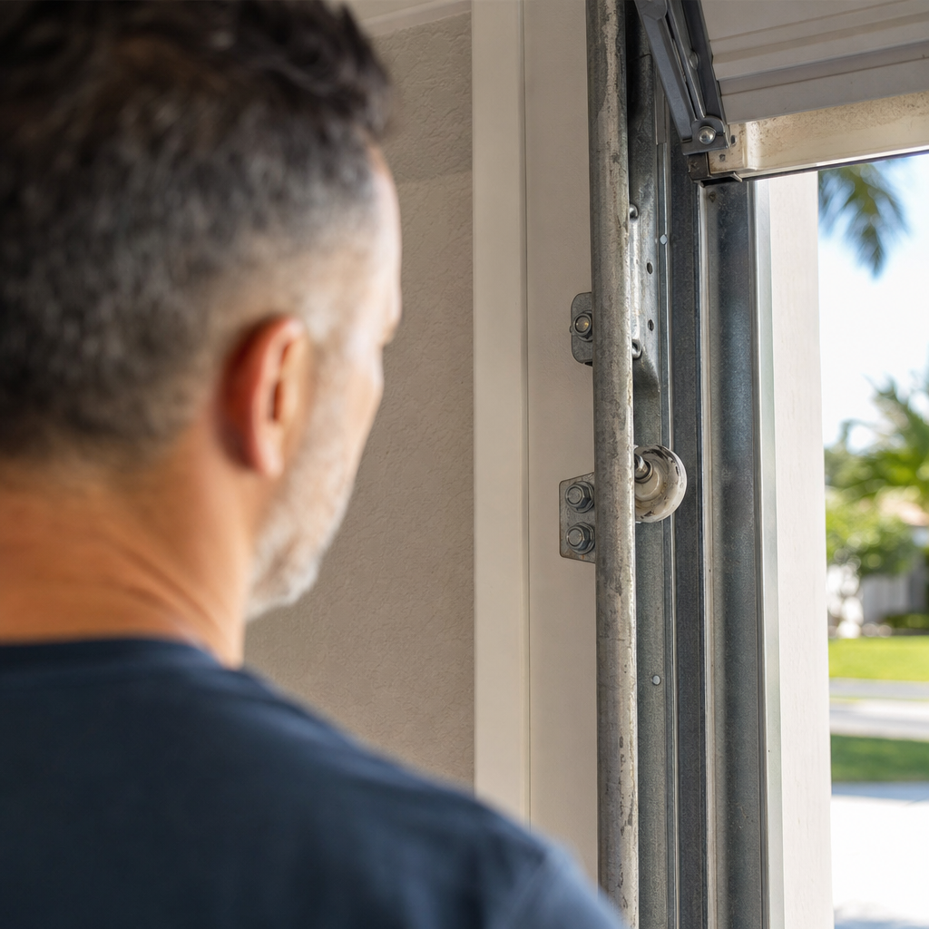 Illustration for garage door roller replacement in Miami