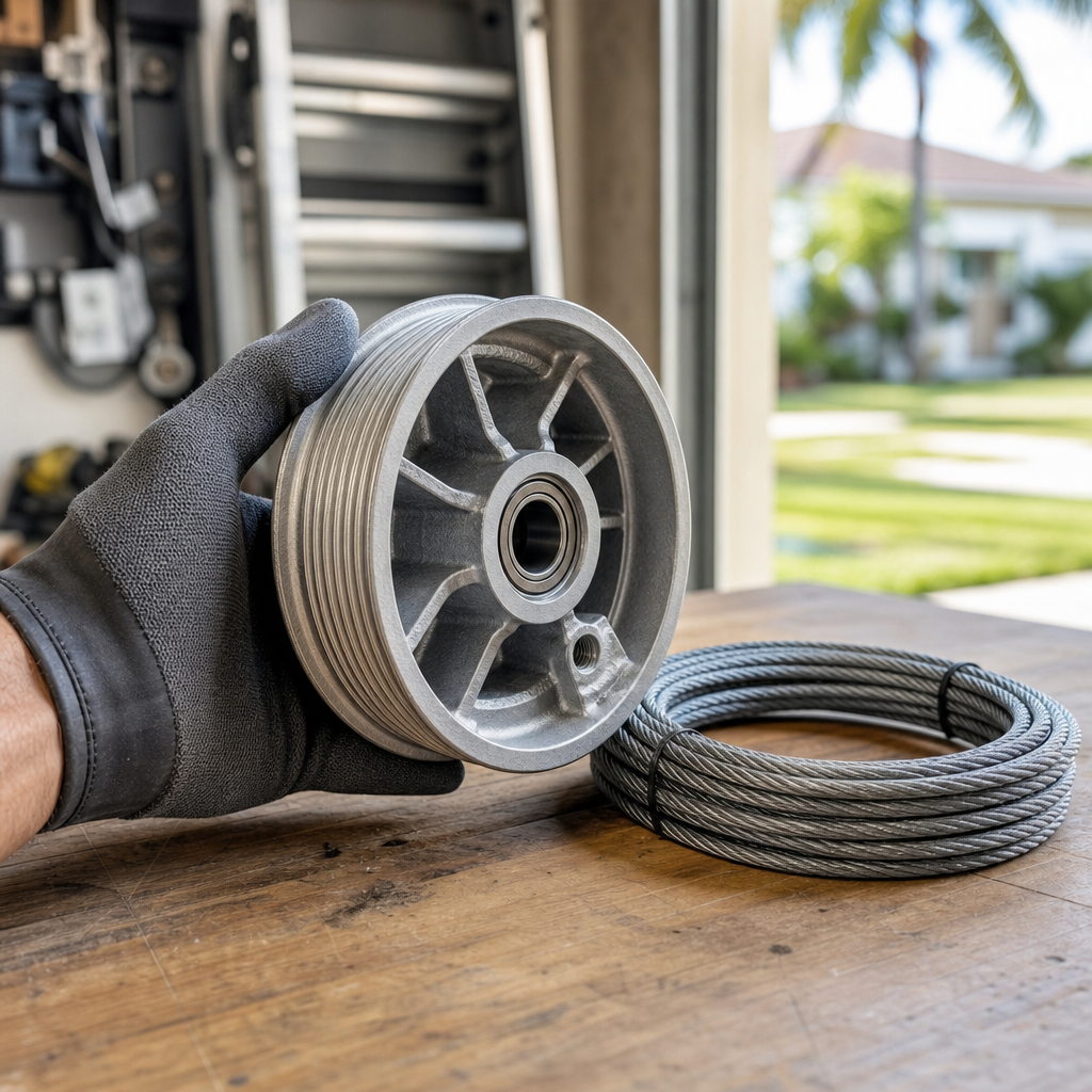 Illustration for garage door parts in Miami Shores