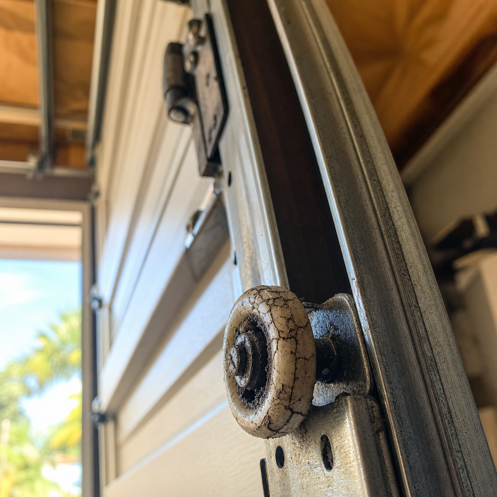 Illustration for garage door roller repair in Golden Glades