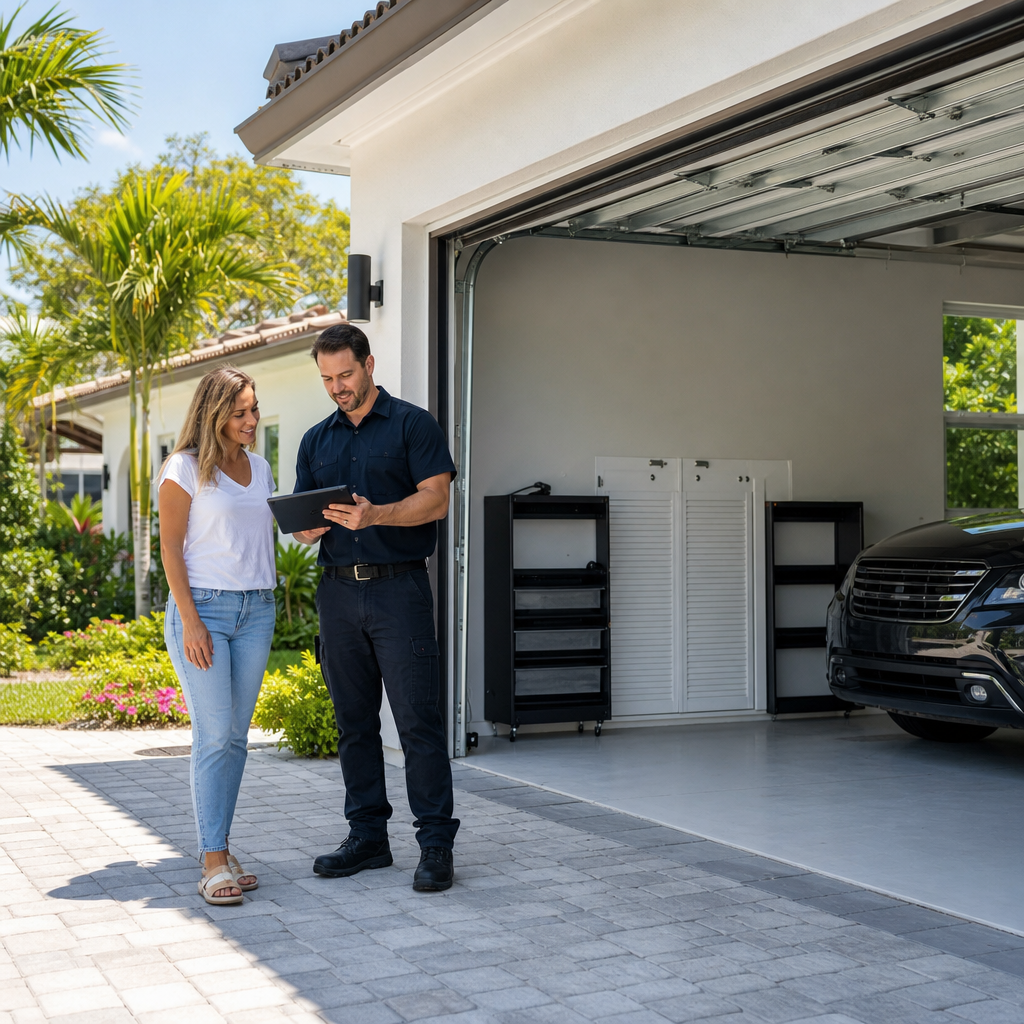 Illustration for same day garage door repair in Miami