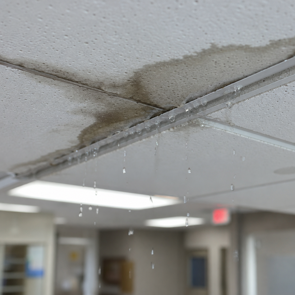 Illustration for commercial water damage restoration