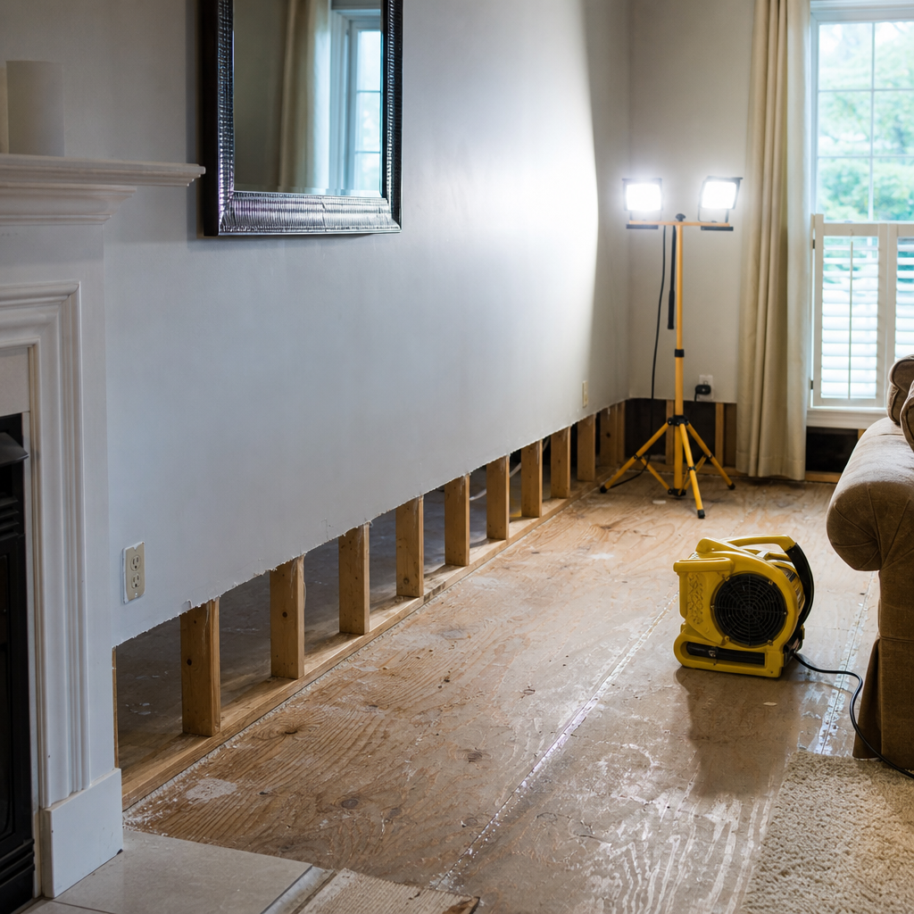 Illustration for water damage restoration elmhurst ny