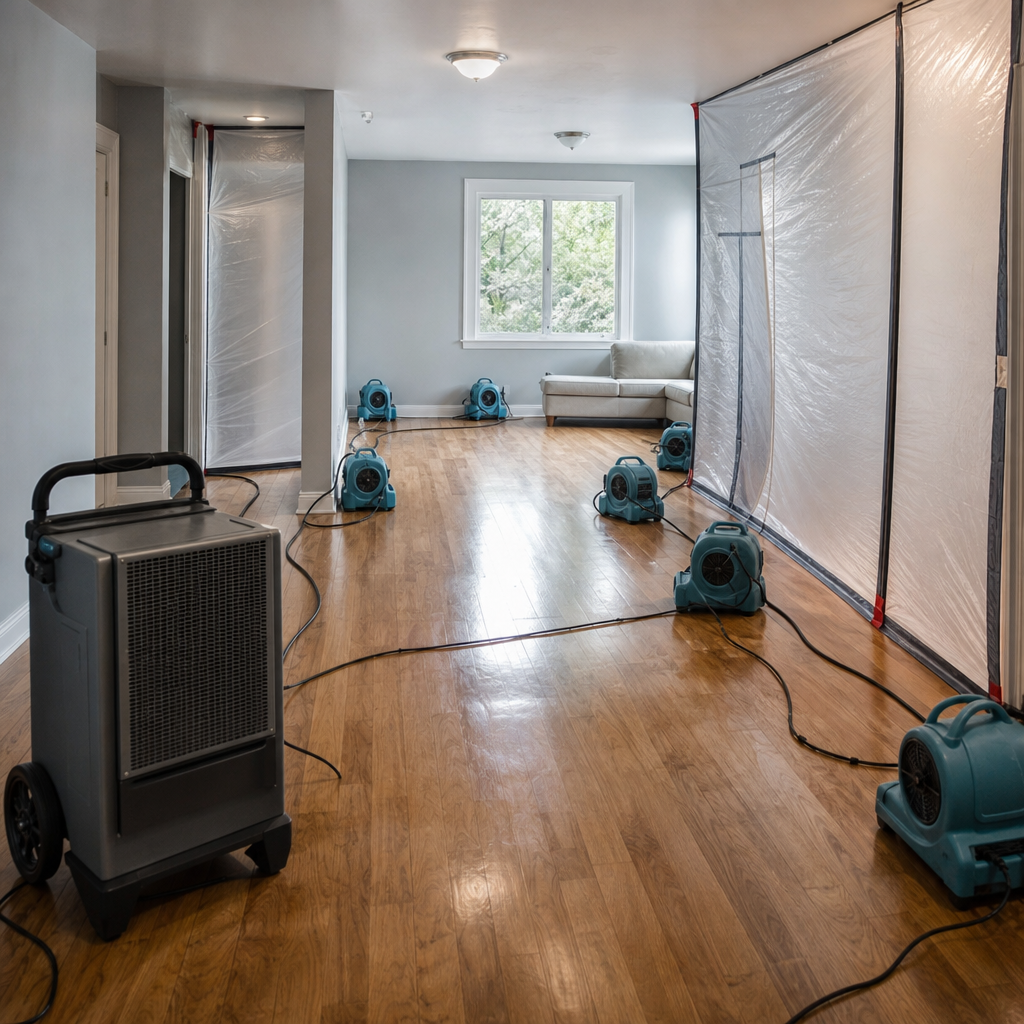 Illustration for water damage drying