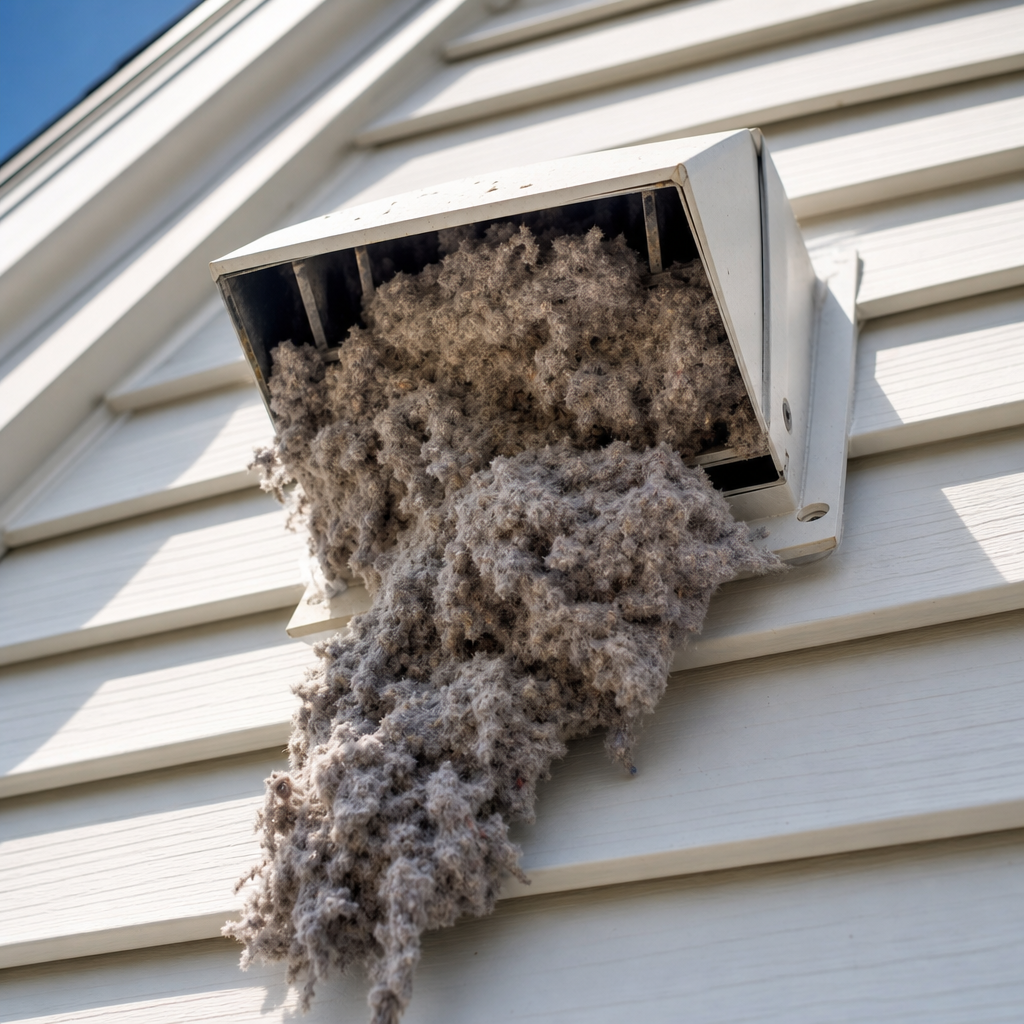 Illustration for dryer vent cleaning