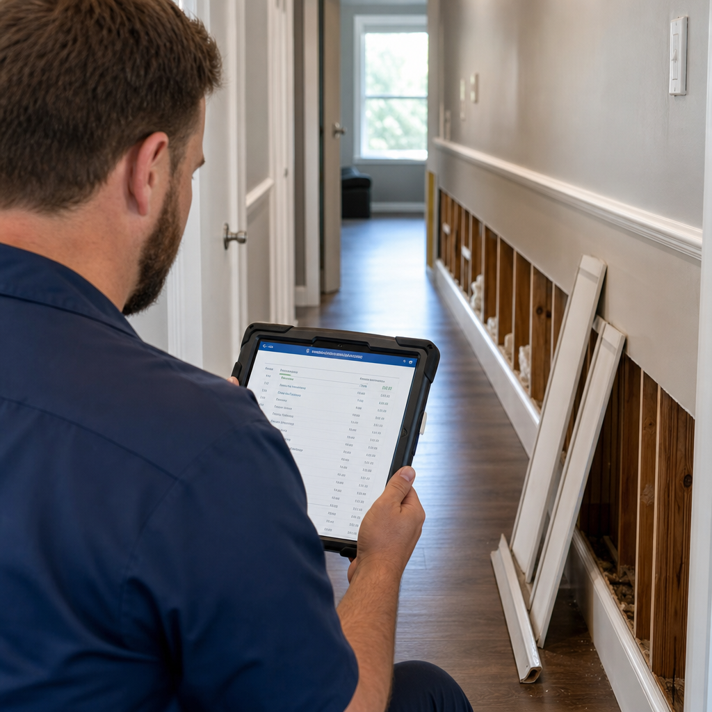 Illustration for water damage restoration in Northvale
