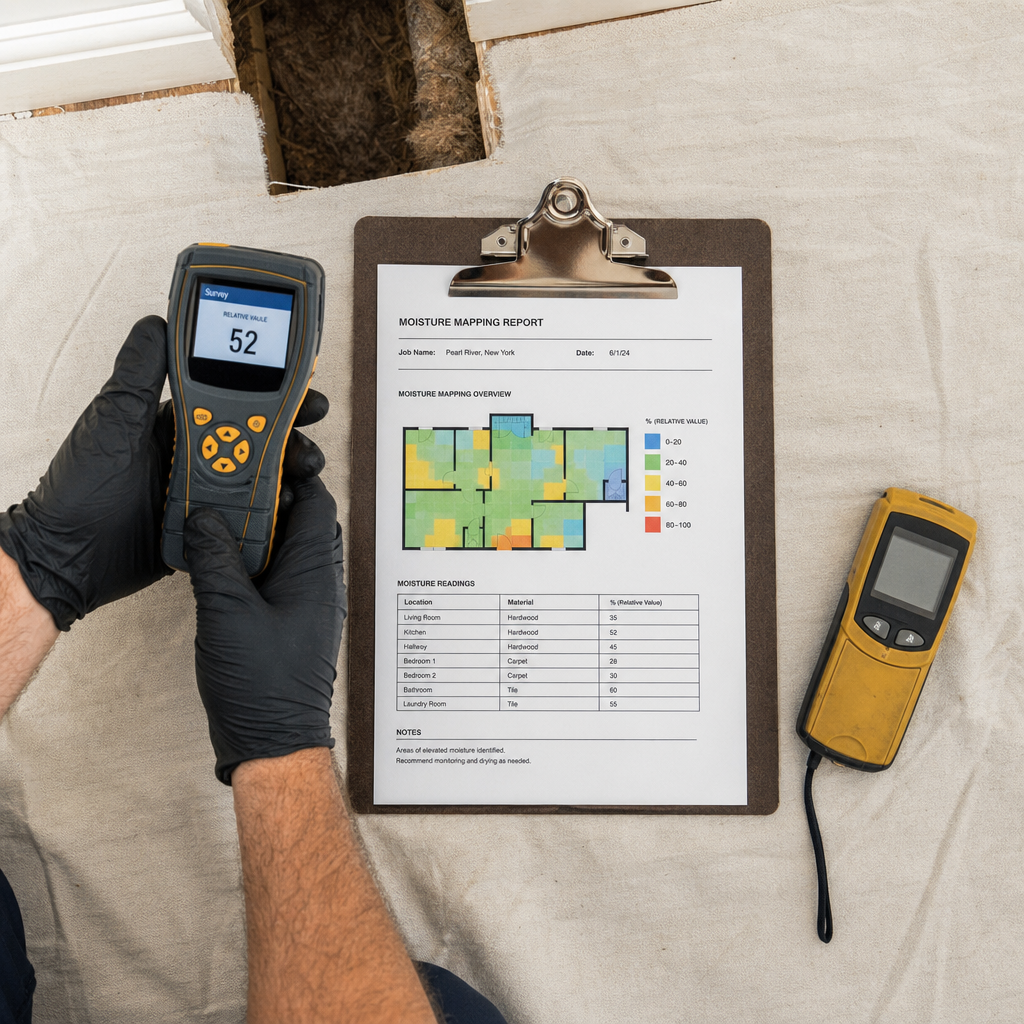 Illustration for ceiling water damage repair in Pearl River