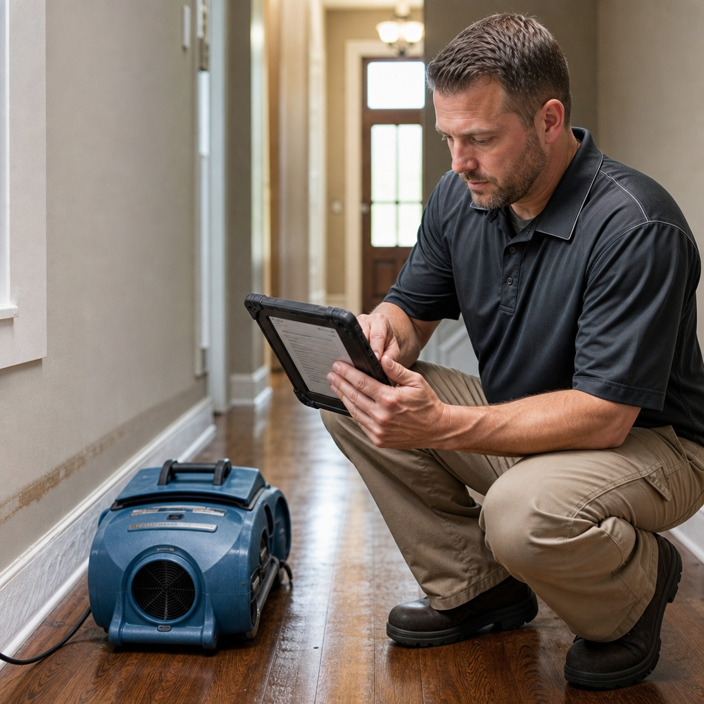 Illustration for emergency water damage restoration in Chestnut Ridge