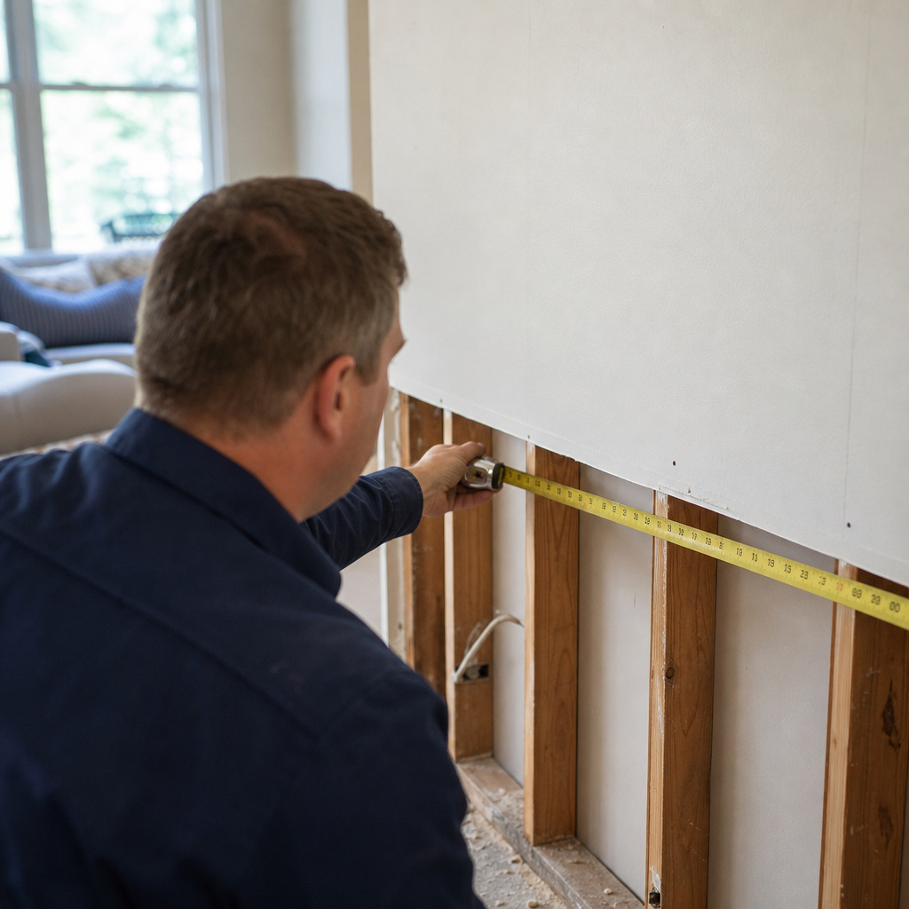 Illustration for drywall water damage repair in Blauvelt