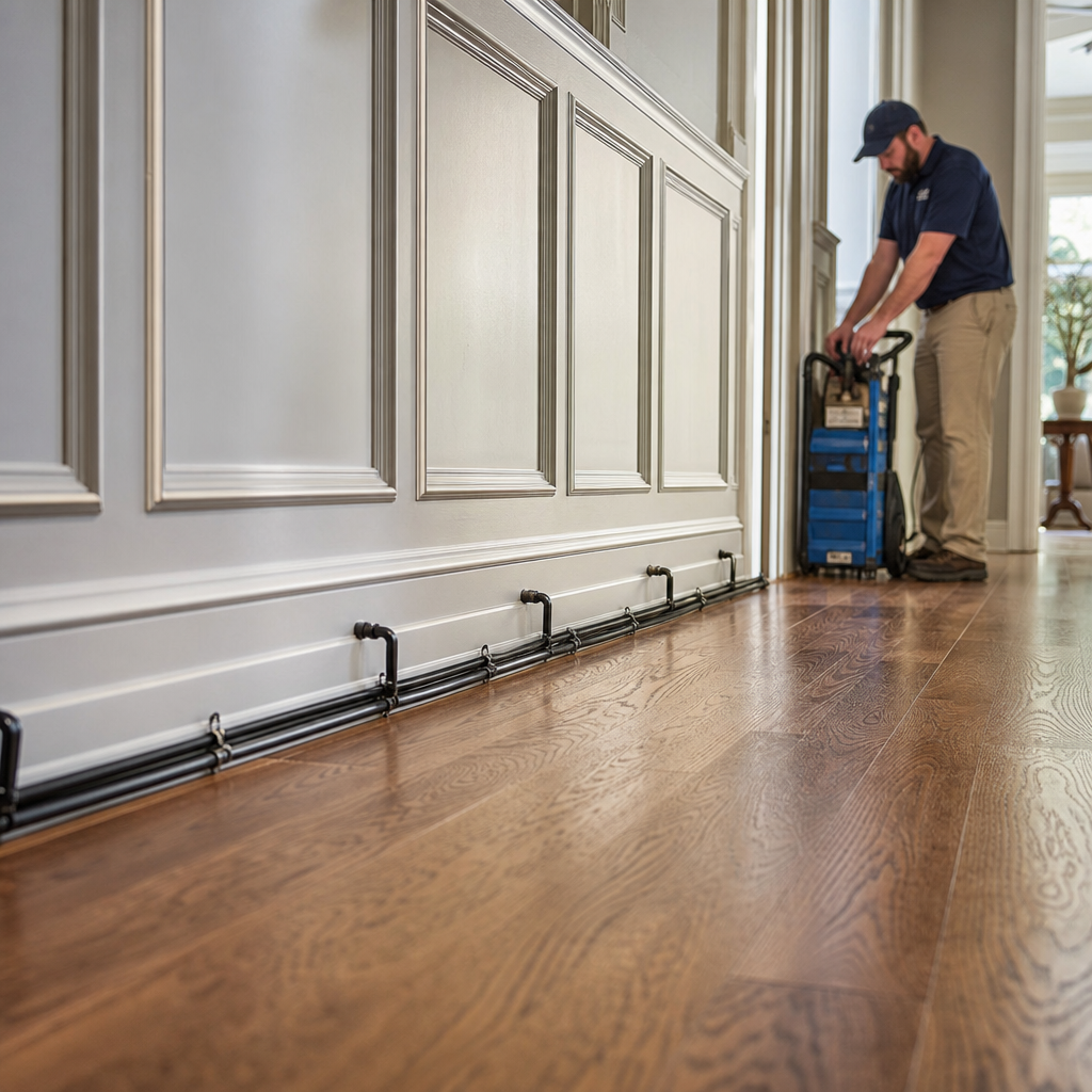 Illustration for water damage restoration in Saddle River