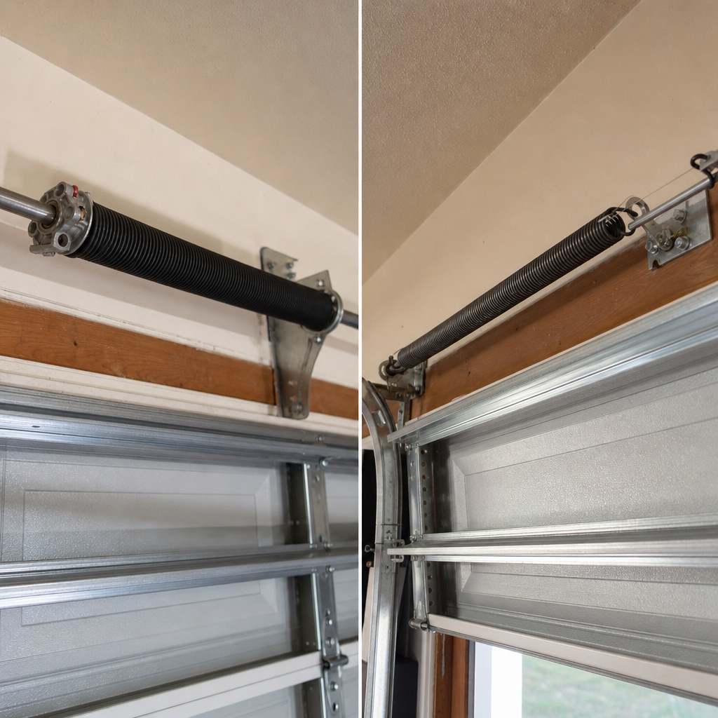 Illustration for garage door spring repair