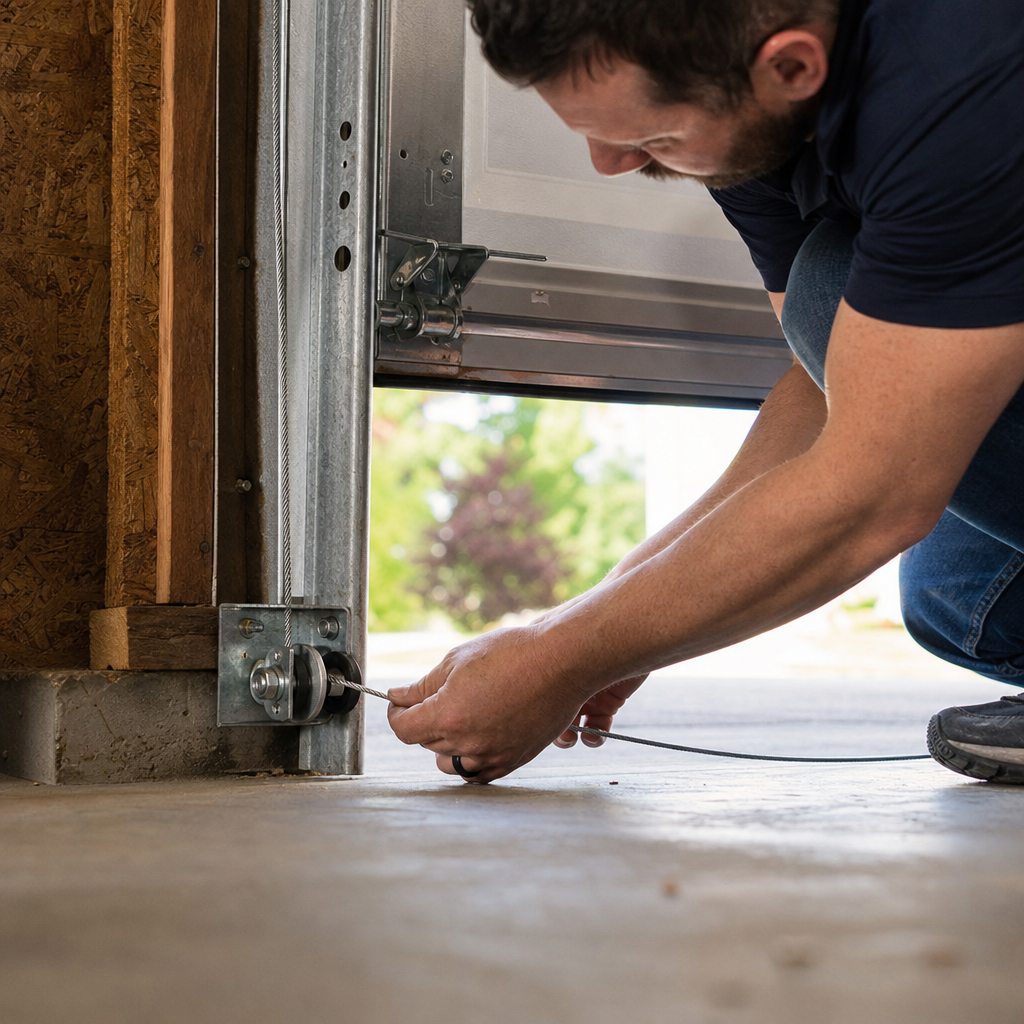 Illustration for garage door cable repair price
