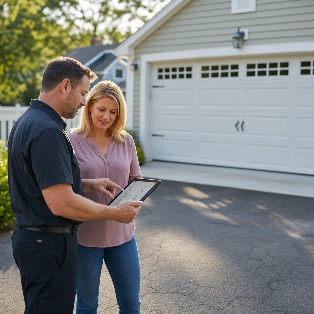 Illustration for garage door repair price estimates