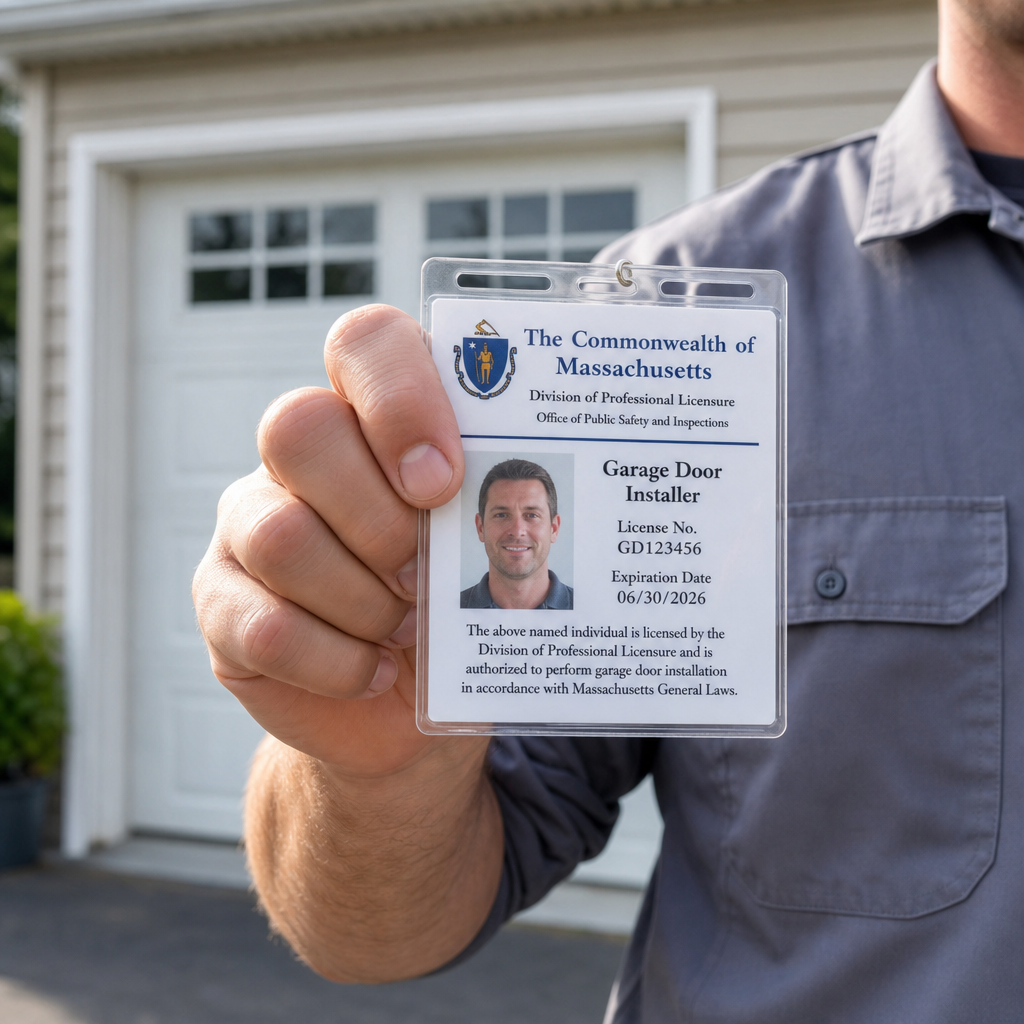 Illustration for licensed garage door technicians