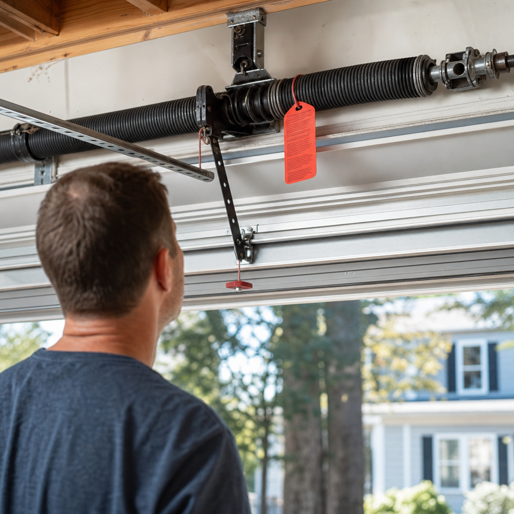 Illustration for garage door spring replacement cost
