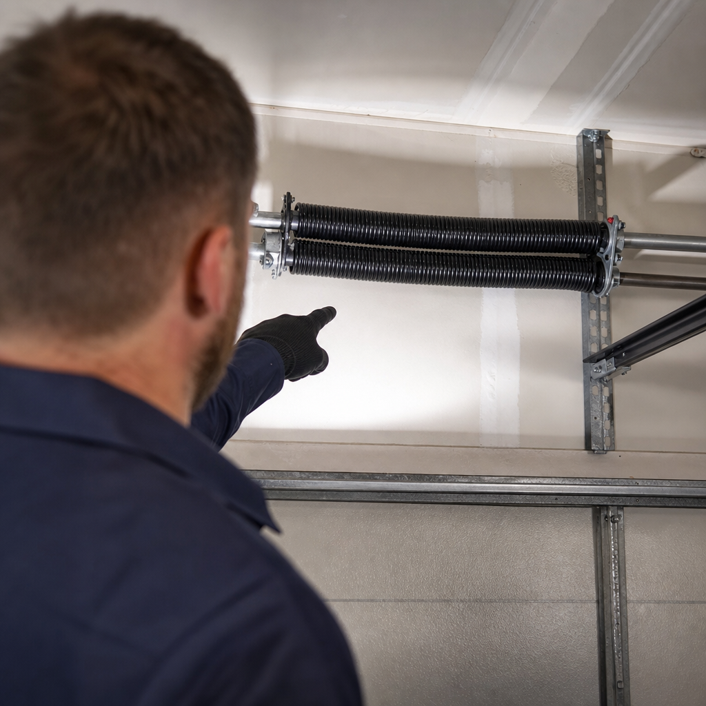 Illustration for garage door spring repair cost