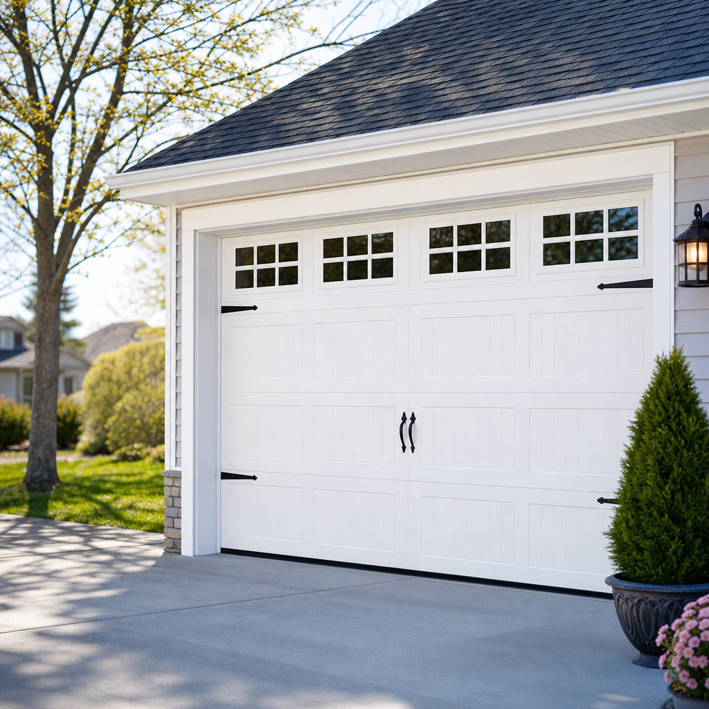 Illustration for garage door installation