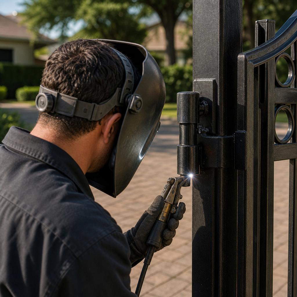 Illustration for gate hinge repair in Bellaire