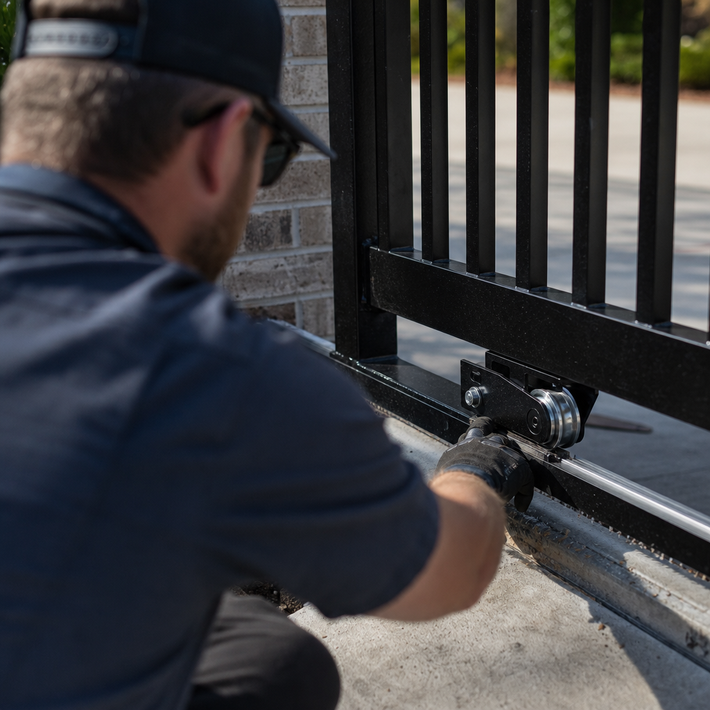 Illustration for gate wheel repair in Brookshire