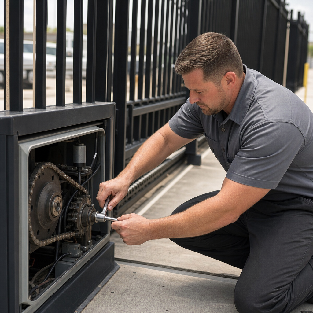 Illustration for gate repair in Four Corners