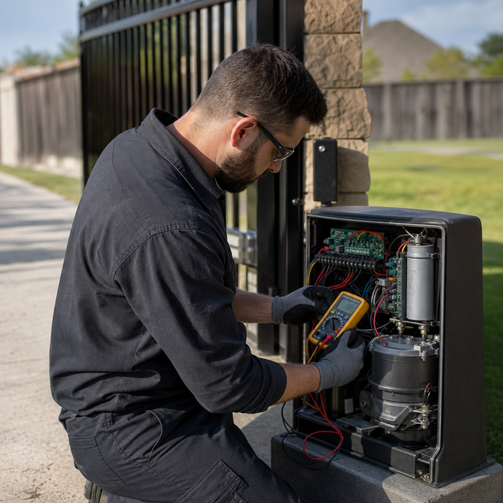 Illustration for gate opener repair in Alvin