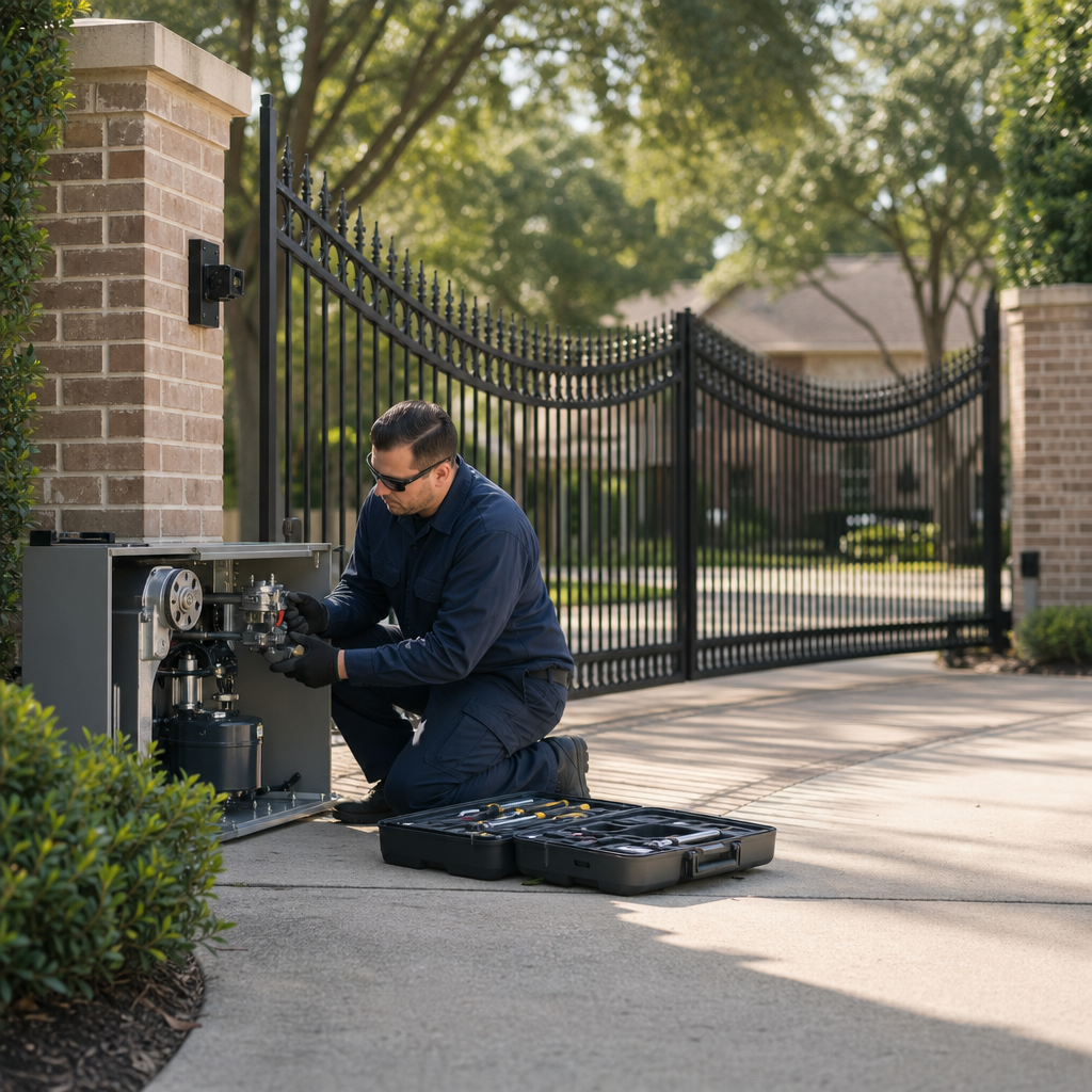 Illustration for gate operator repair in Cypress