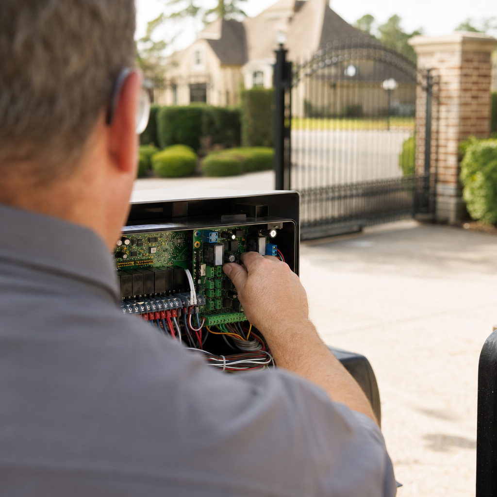 Illustration for gate opener repair in Cinco Ranch
