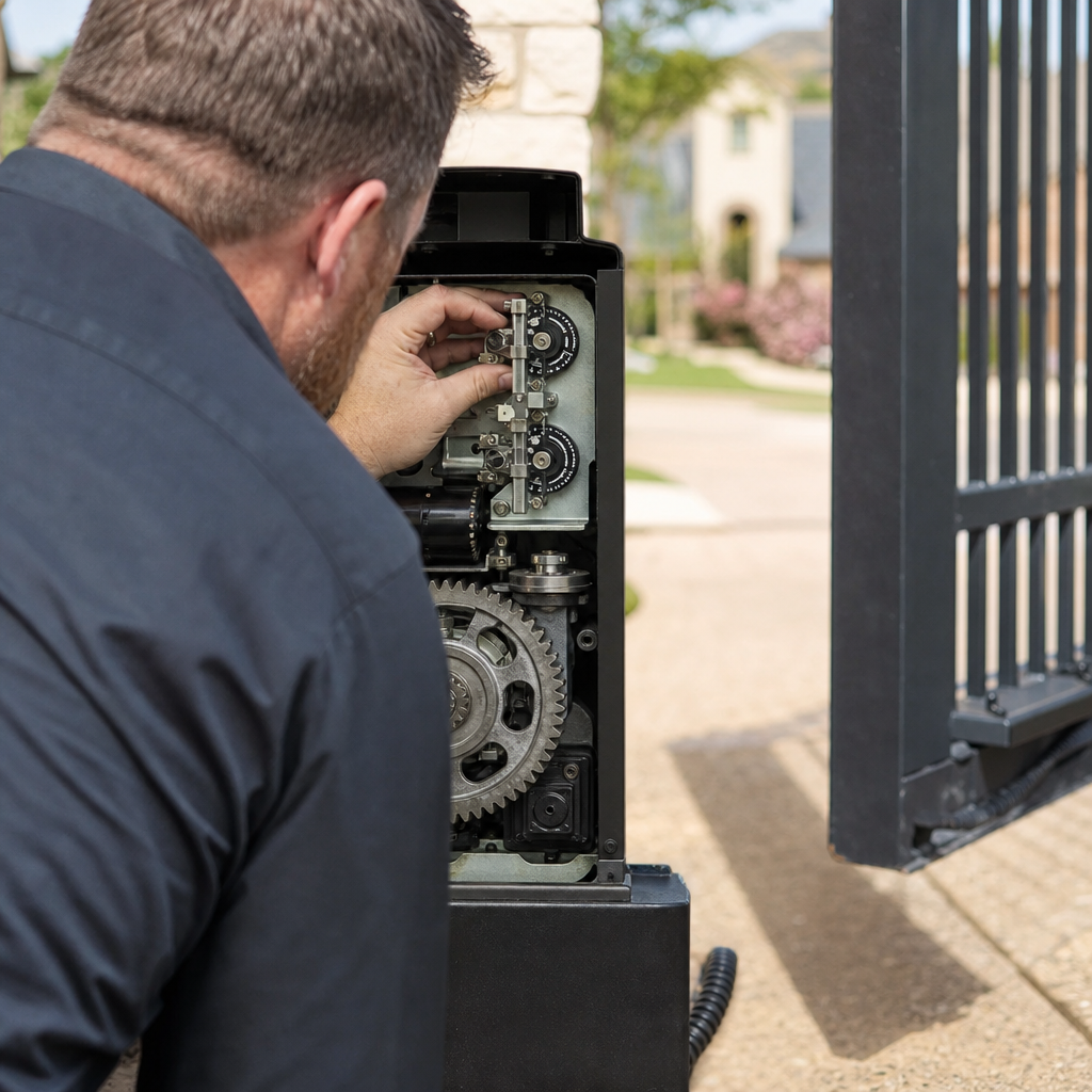 Illustration for gate opener repair in Baytown