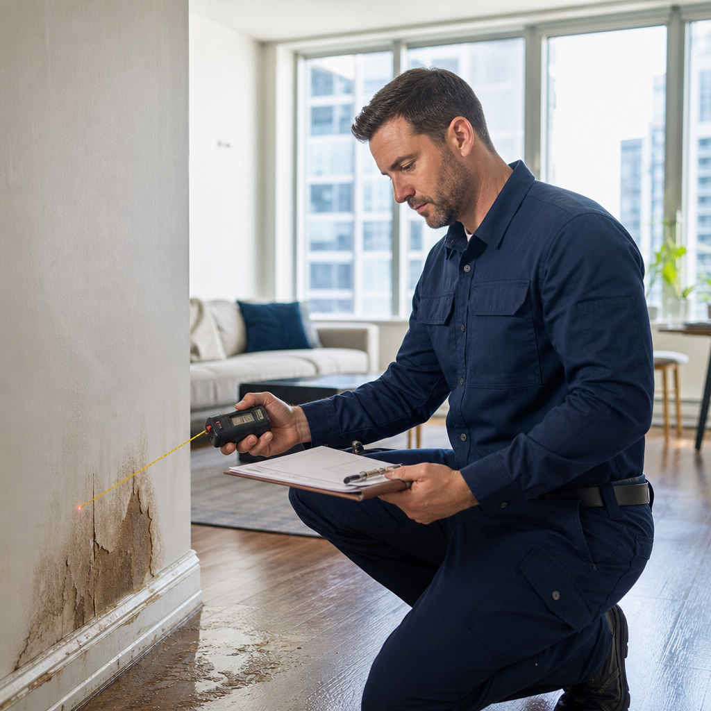 Illustration for water damage restoration in Long Island City