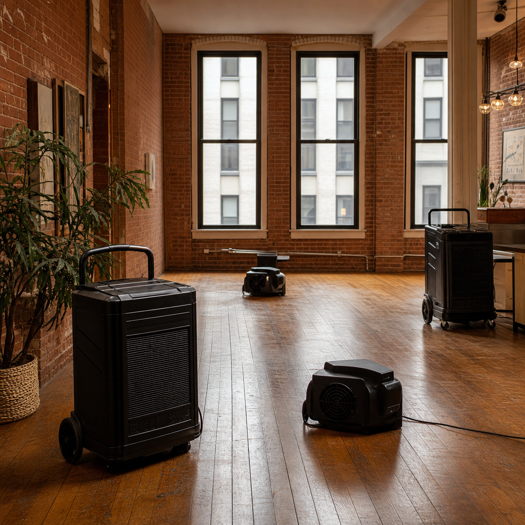 Illustration for water damage restoration in Lower Manhattan