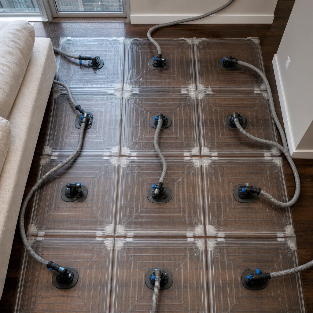 Illustration for water damage restoration in Midtown West