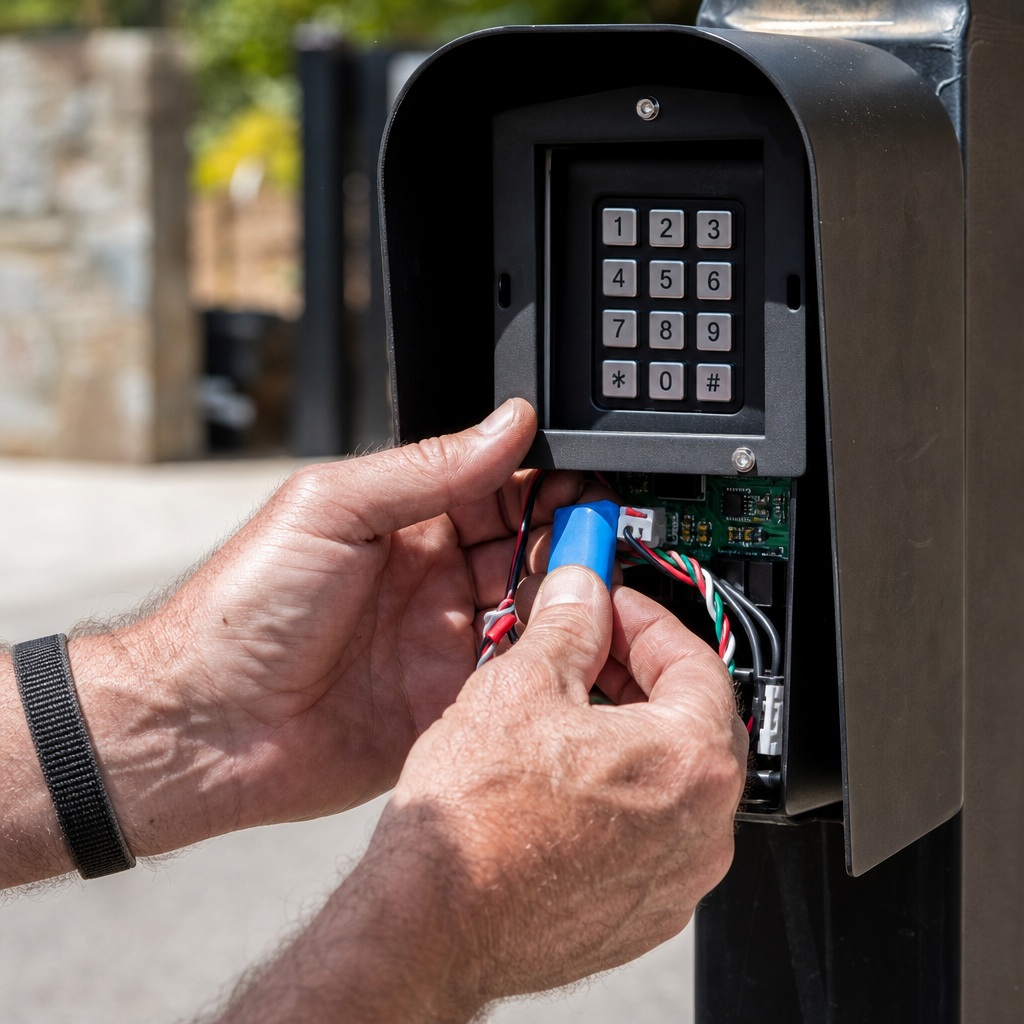 Illustration for gate keypad repair