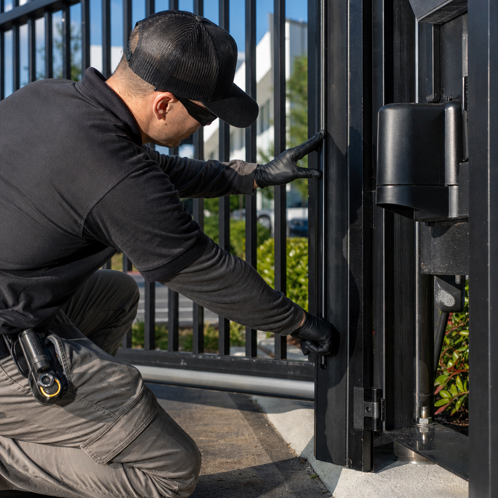 Illustration for ironworks gate co commercial gate repair