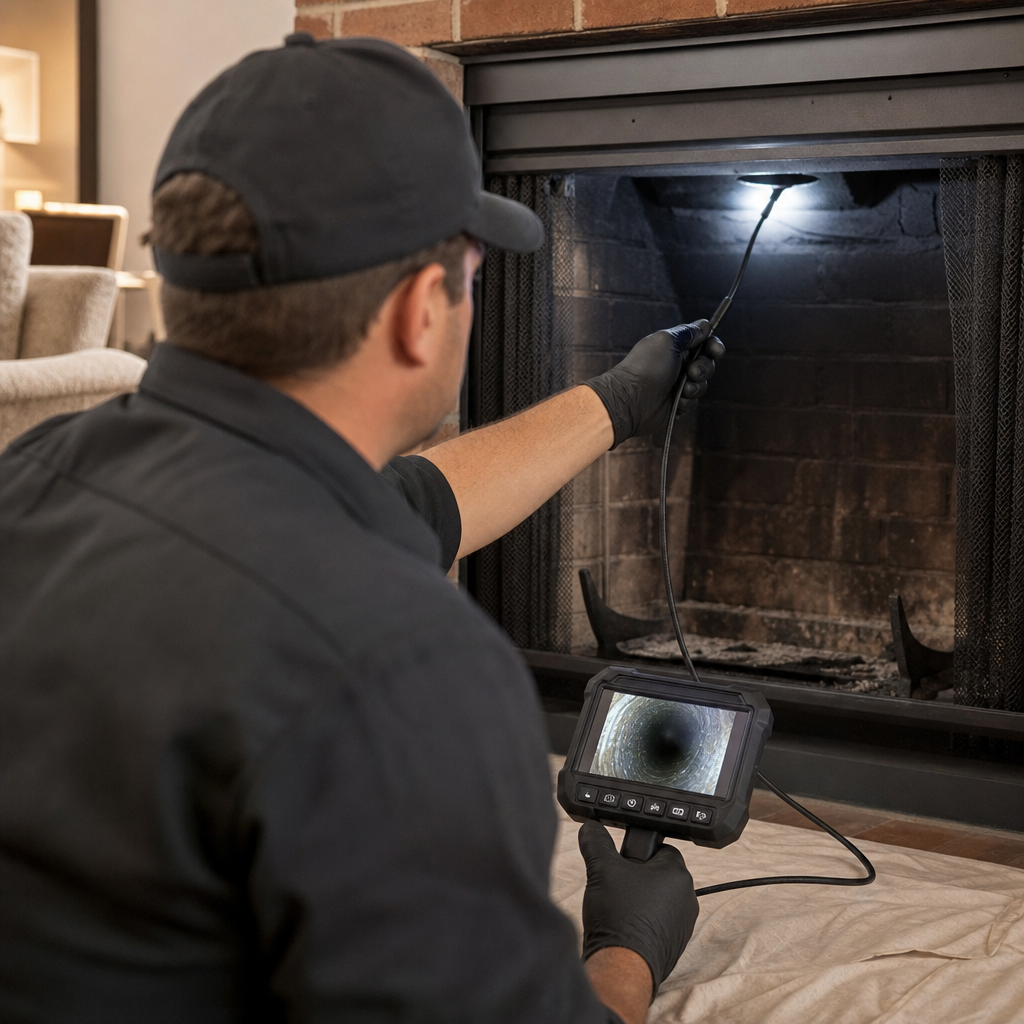 Illustration for chimney cleaning in Edgewater