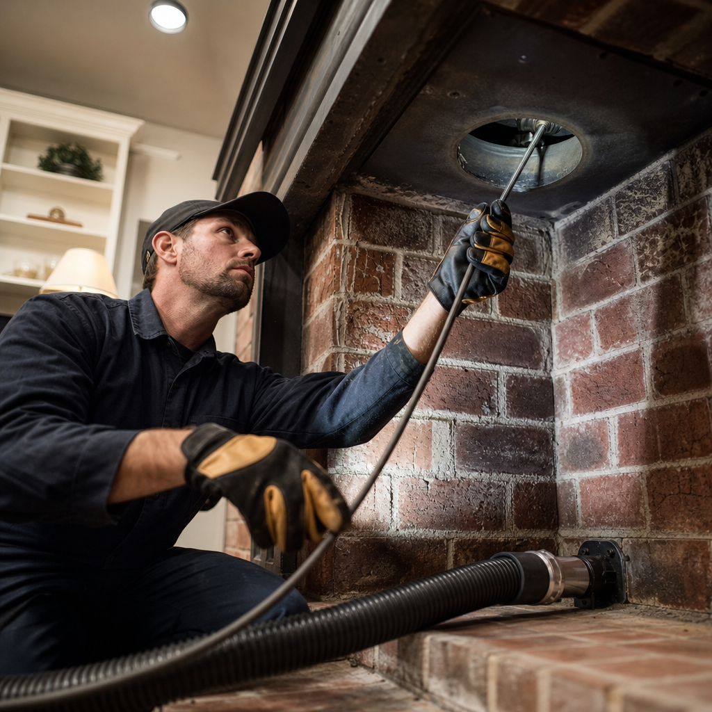 Illustration for chimney cleaning in Palisades Park