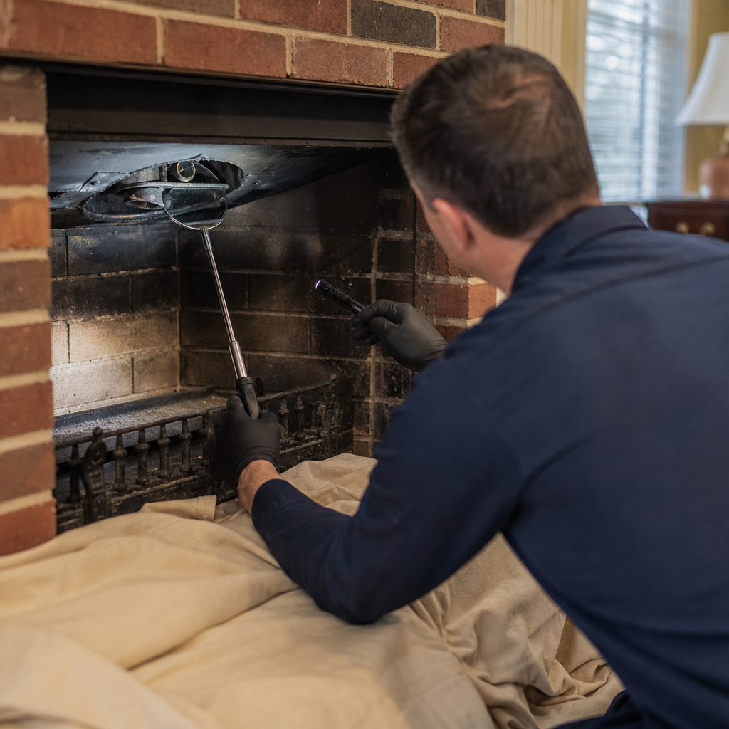 Illustration for chimney cleaning in Lyndhurst
