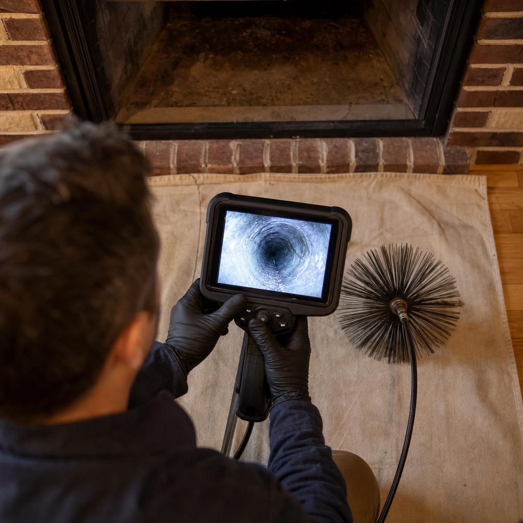 Illustration for chimney cleaning in Lodi