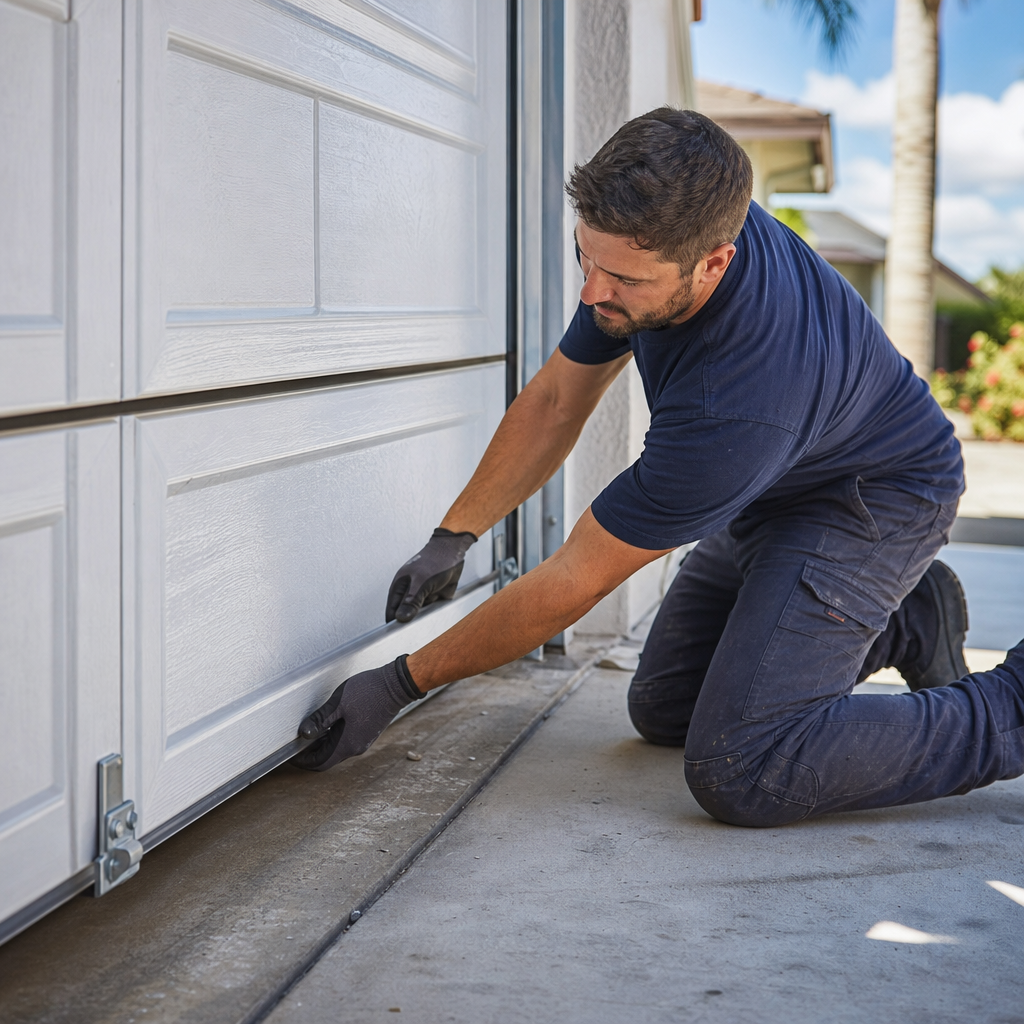 Illustration for garage door panel replacement in Cutler Ridge