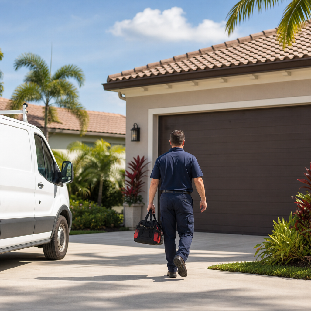 Illustration for garage door repair in Leisure City