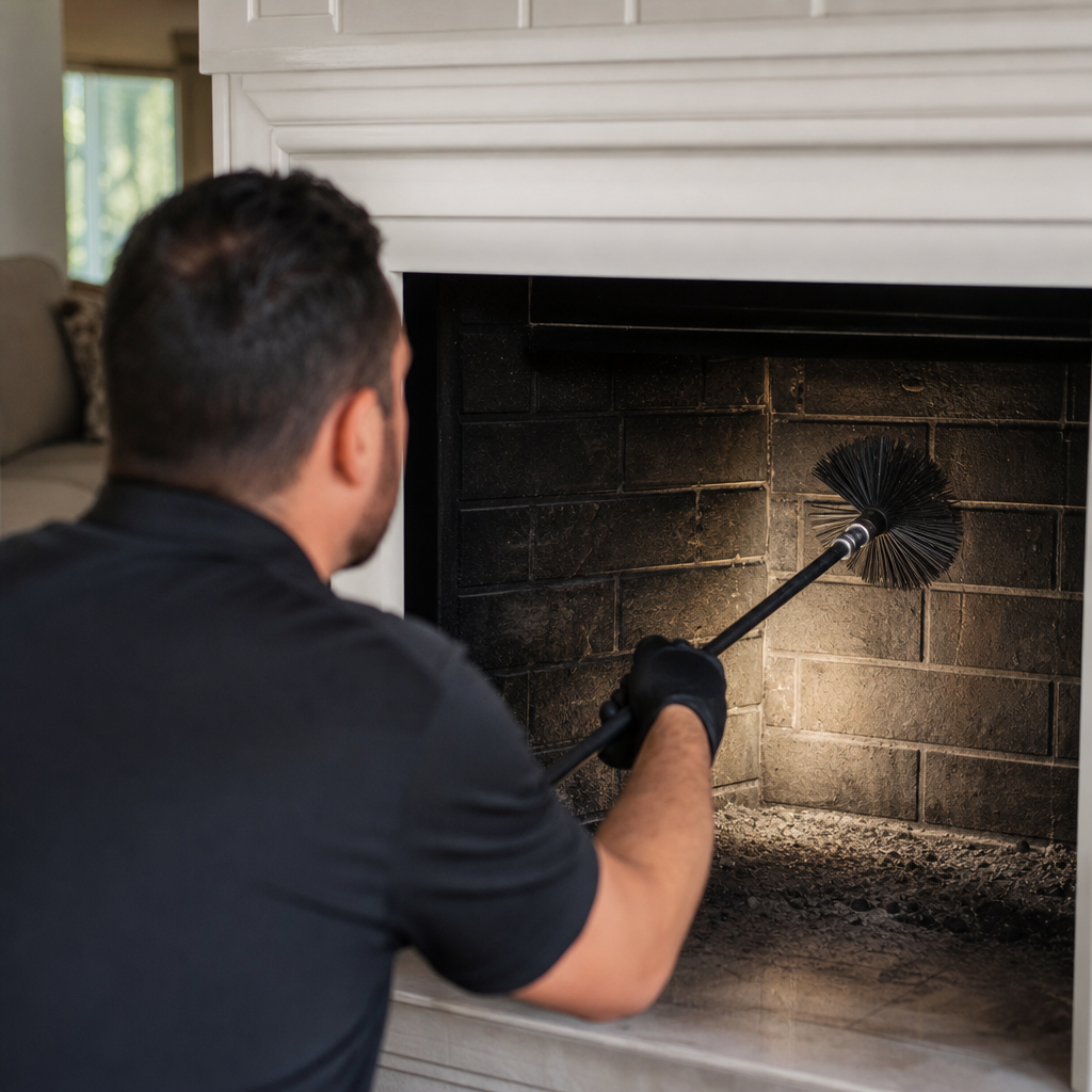 Illustration for chimney cleaning near me