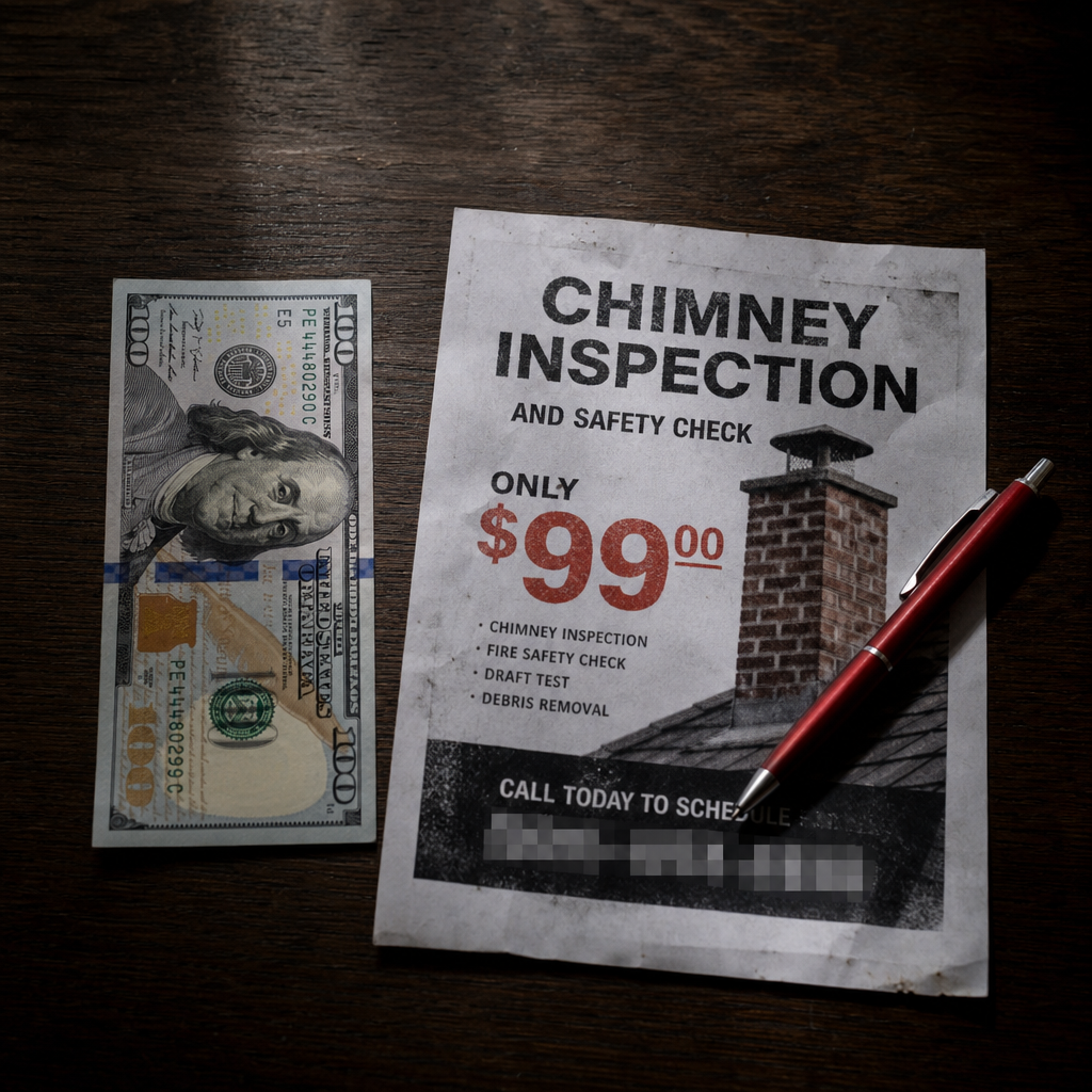Illustration for chimney inspection cost