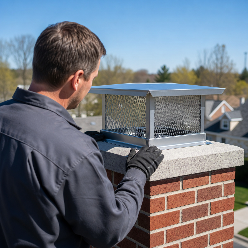 Illustration for chimney cleaning