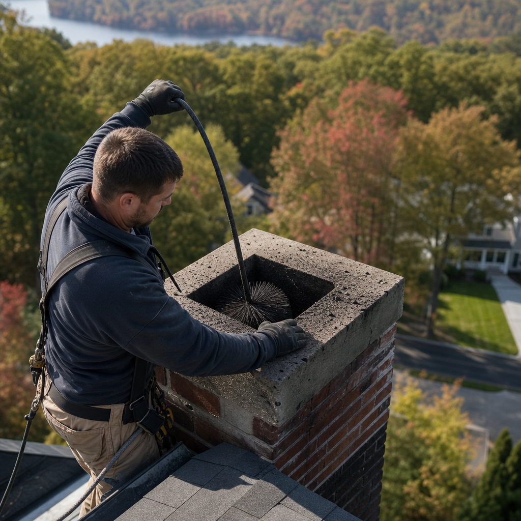 Illustration for chimney cleaning westchester ny