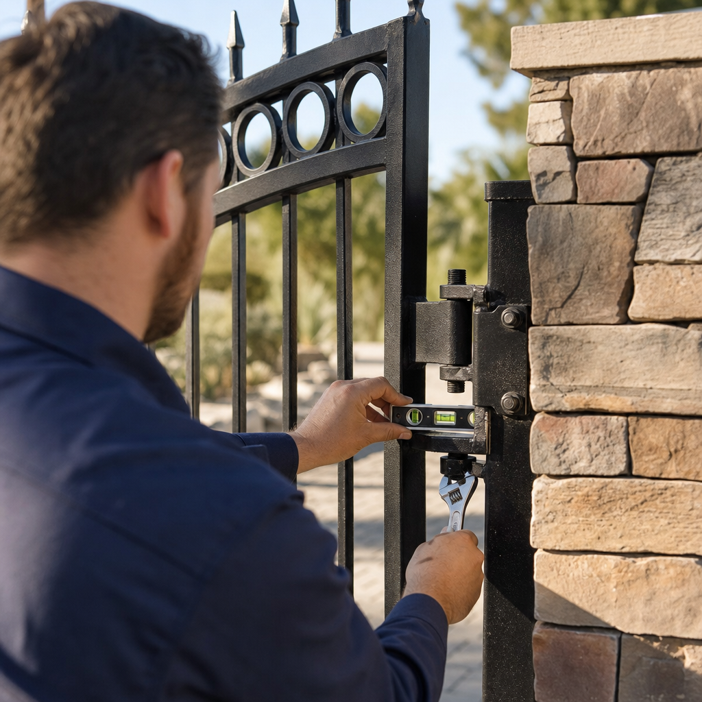 Illustration for gate hinge repair in Chatsworth