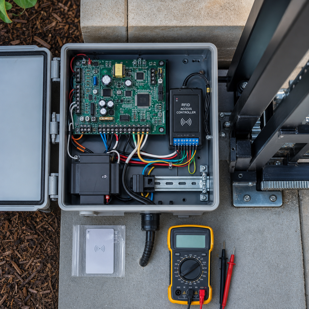 Illustration for comparing rfid based gate control system options