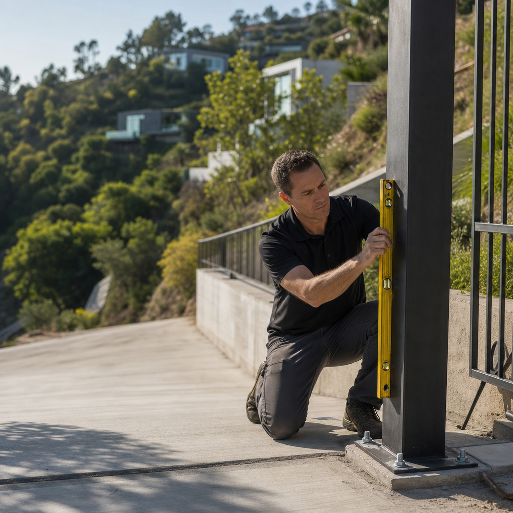 Illustration for gate installation in Hollywood