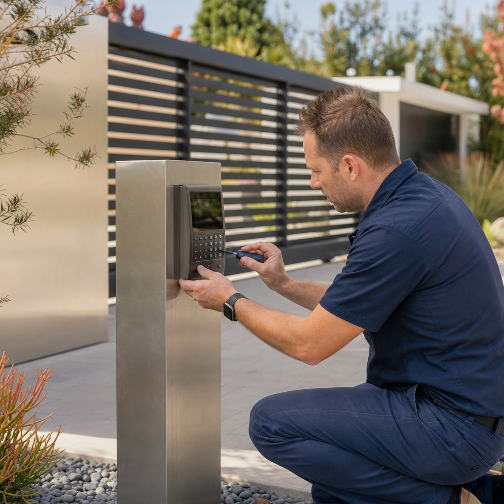 Illustration for automatic gate installation in Century City